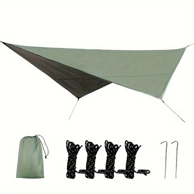 Outdoor Camping Portable Canopy, Diamond Shaped Silver Plated Gazebo Sun and Rain Protection Awning