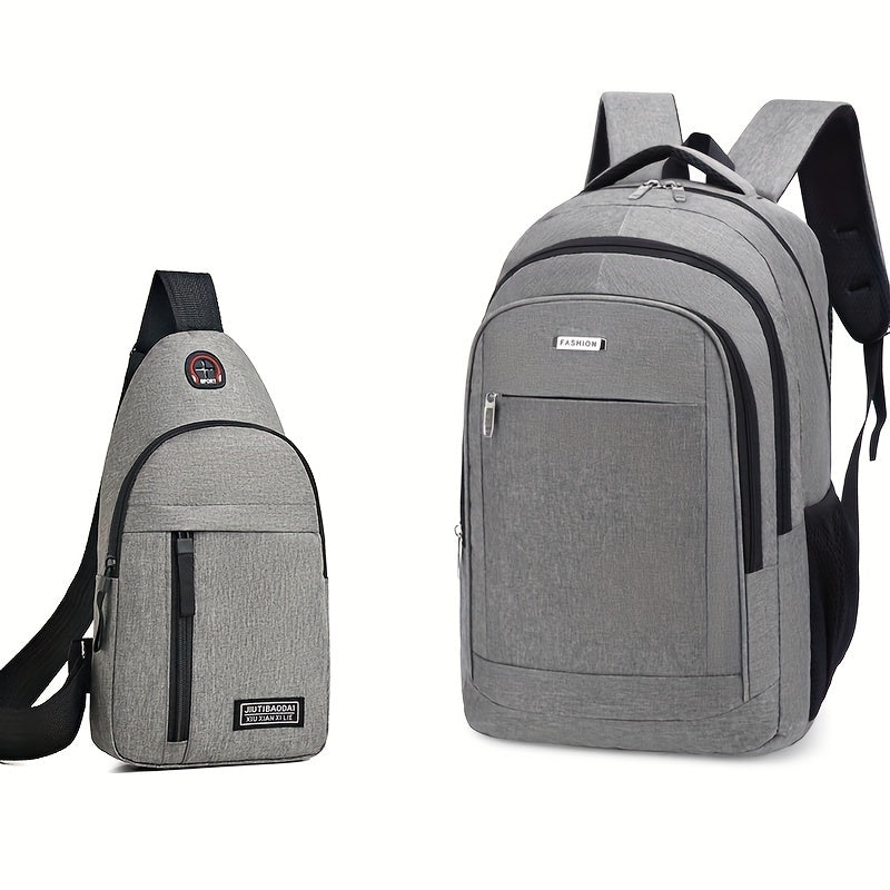 3pcs student trendy large capacity backpacks for junior high and high school campus leisure travel backpacks Colors sent randomly