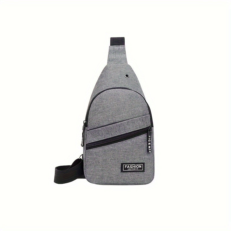 Men's fashion shoulder bag, casual travel shoulder bag, sports chest bag, messenger bag, suitable for going out and daily commuting