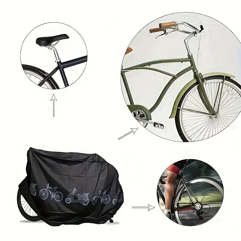 All-weather bike cover - Suitable for e-bikes, mountain bikes and motorcycles - Durable EVA material - Hand wash or dry clean
