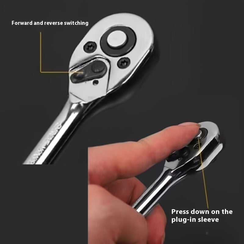 53 Piece Professional Auto Repair Tool Set - Durable Metal Auto Repair Kit with Ratchet Wrench for Car, Boat, Motorcycle Repair - Portable, Easy-to-Use Tools with Carrying Case - No Charging Required, No Batteries Required