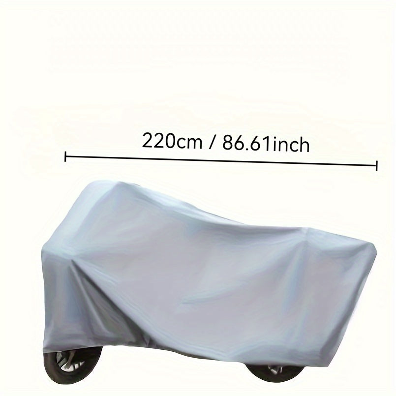 1 Pack Heavy Duty All Weather Motorcycle Cover, UV Protection, Dust and Rain Proof Polyester, Fleece Lining, Thickened Oxford Car Jacket with Plush for Outdoor Storage