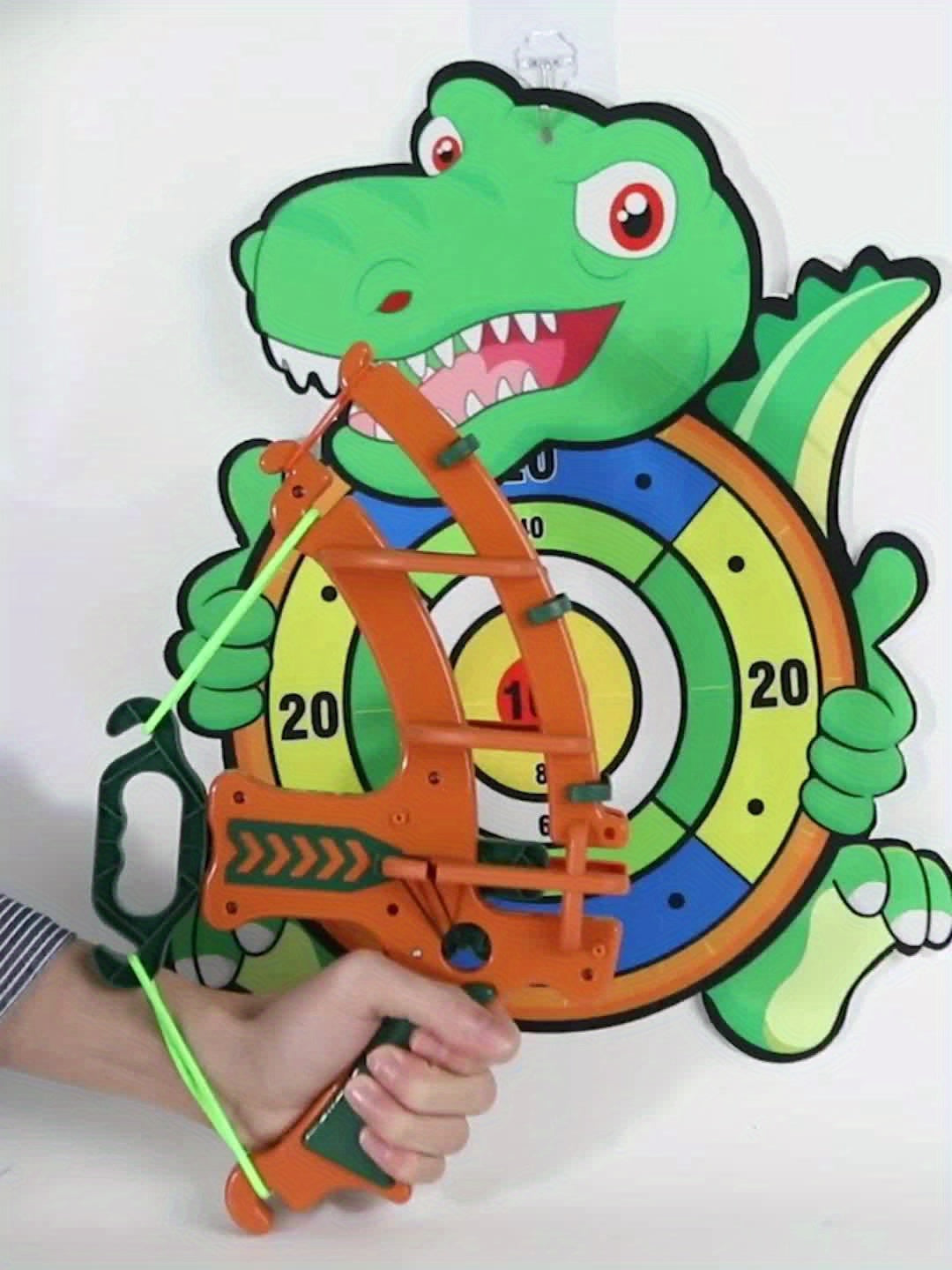Dinosaur ball gun Squirrel sticky ball toy Hang on the wall Bow and arrow throwing disc Sticky ball toy