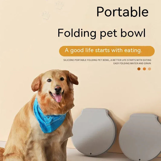 Foldable Silicone Double Water Bowls for Pets