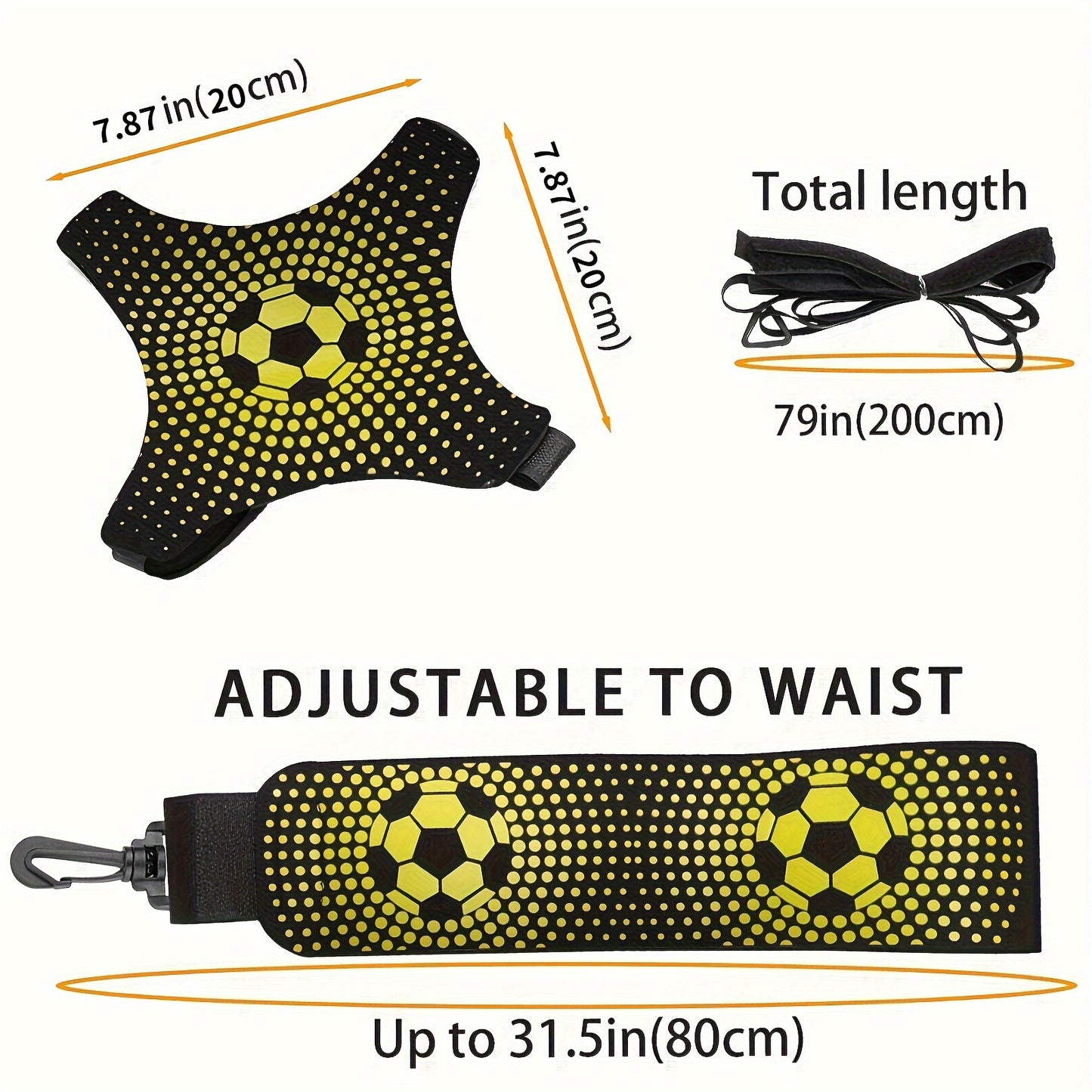 Football/volleyball/rugby training belt, football/volleyball/rugby training device, football training equipment/auxiliary equipment, adjustable football training belt, kicking and throwing single football practice