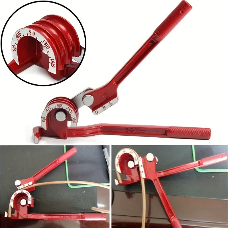 1PC3 in 1 Manual Pipe Bender | Metal Lever Tube Bending Pliers | 180 Degree Multi-Size 6-10mm Tube Bender | Copper Tube Mechanical Operation | Refrigeration and Plumbing Tools - No Electricity Required
