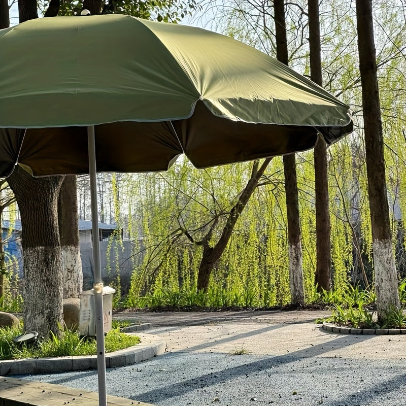 Modern Waterproof Outdoor Awning - Portable Round Patio Umbrella with UV Protection, Easy to Clean Vinyl Coating, Can be Used in Garden, Beach and Camping, No Power Required