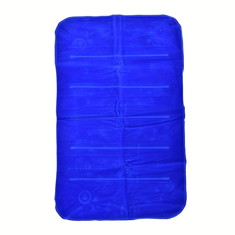 Compact portable inflatable pillow 18.75x11.75 inches - soft, foldable design for travel and home use, easy to inflate, snap closure