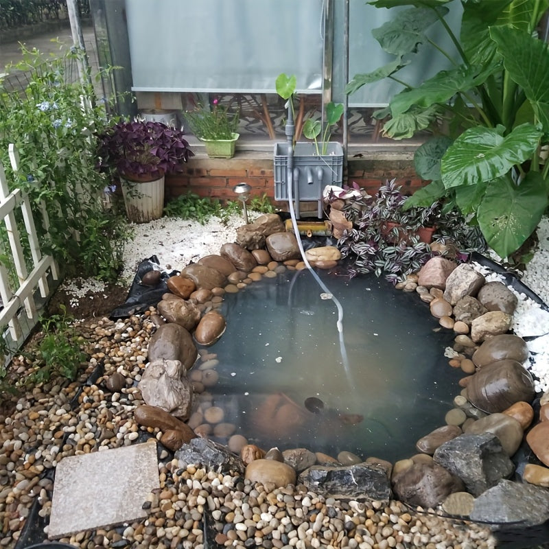1 Pack Heavy Duty Pond Membrane Liner - Create a Stunning Garden Water Feature - Durable, Waterproof Landscape Membrane for a Beautiful Outdoor Paradise - Bonus Pond Cover Included