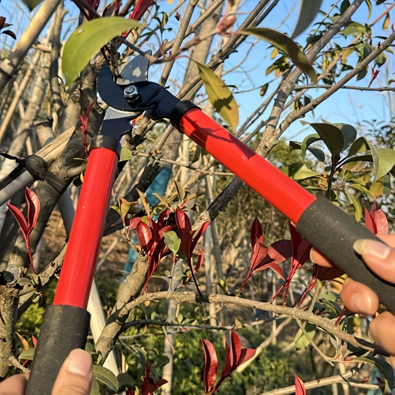 1 Piece Long Handle Hedge Trimmer - High Branch Pruning Shears for Garden and Lawn Care, Durable Steel Blade, Ergonomic Design