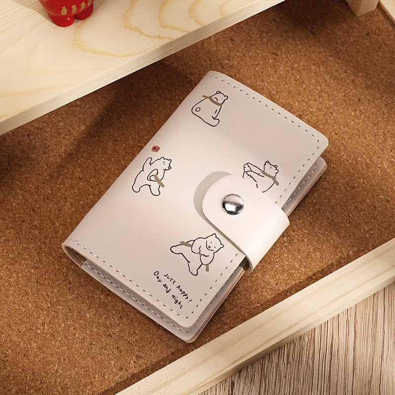 1PC Cute cat cartoon pattern card holder multi-card slot card box