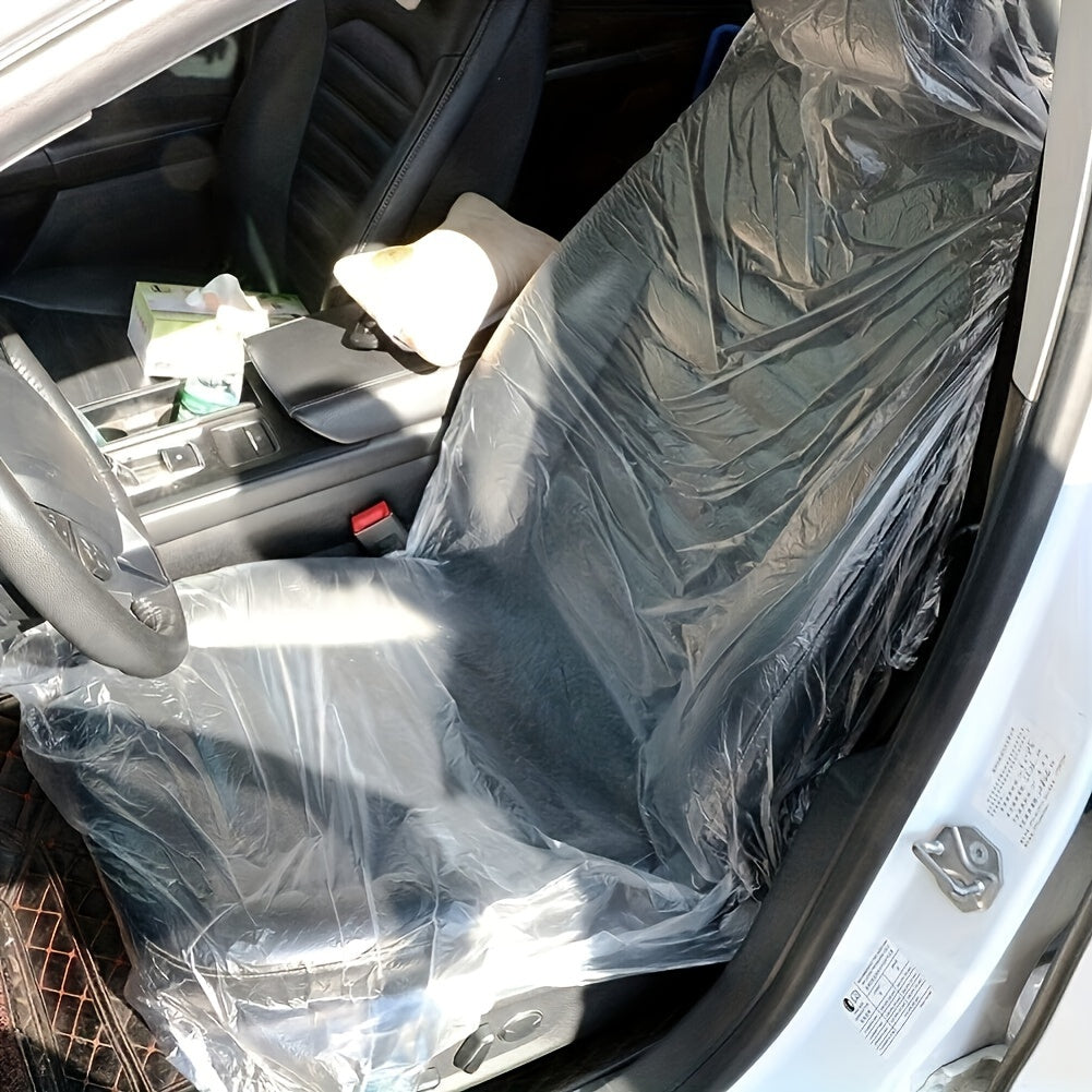 10 Pieces Disposable Car Seat Covers, Easy Care, Stain Resistant Protective Covers for Car Maintenance and Repair