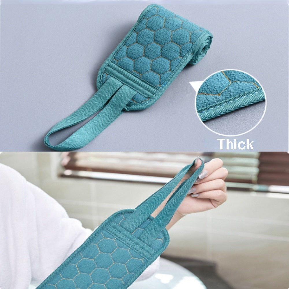 3 Pieces Exfoliating Bath Towel Set, 3 in 1 Back Bath Scrub, Body Cleansing Towel, Soft Bath Glove, Bath Ball Loofah, Exfoliating Skin Towel Bath Tool Set for Back Massage, Deep Body Cleansing, Home Bathroom Shower Scrub Tools,