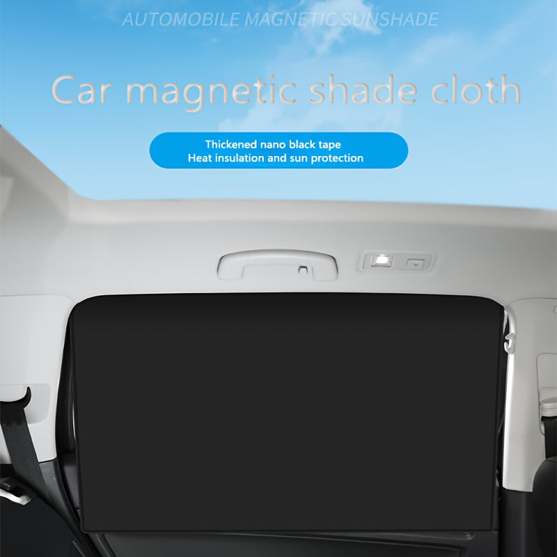 4-Piece Magnetic Car Sun Visor Set - Thick Mesh Side Window Visors, Heat Insulation, UV Protection, Fits Most Vehicles