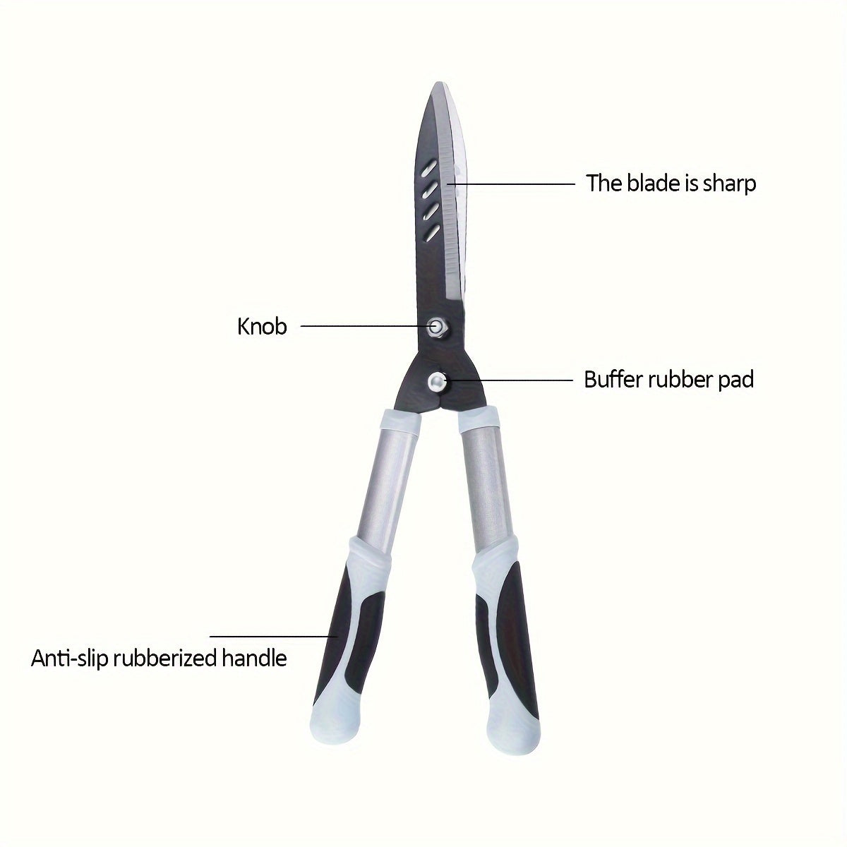 Modern 1-pack heavy duty pruning shears with non-slip handles, metal garden pruning shears for fruit trees and shrubs, high hardness hardened blades, easy pruning and shaping