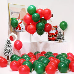 30pcs 25.4 cm Christmas Latex Balloons Golden Green Red Confetti with Snowflake & Holly Patterns Shiny Metallic Finish Helium Ready for Indoor/Outdoor Xmas New Year Party Decorations (No Helium Included) Durable & Easy Setup