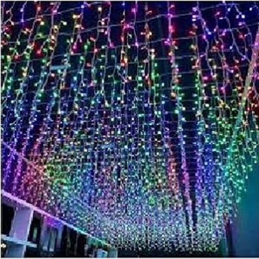 ZYF-98 LED Fairy Curtain Light With Tail Plug Extension RGB 3×0.5m