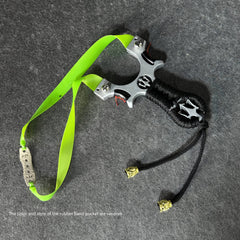 PIAOYU Metal Slingshot with Ergonomic Grip Stability & Increased Friction Black & Neon Green Design Ideal for Palm Characteristics Perfect for Practice & Competition Slingshot for Hunting Competition Slingshot Sleek Metallic Finish Durable Constr