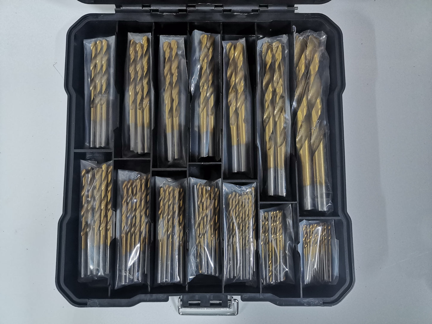 99PCS Titanium Coated Twist Drill Bit Set with Case