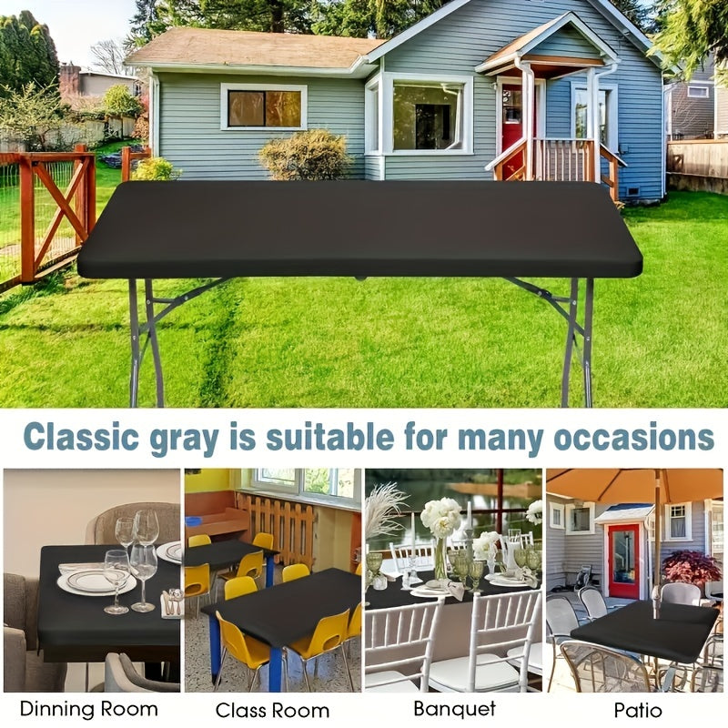 Stretchable Tablecloth - Washable and reusable, perfect for weddings, graduations, birthdays and housewarming parties - Durable polyester blend, stretchy for cocktail tables