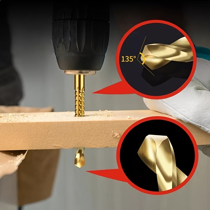 6-piece set Titanium alloy rivet high speed in and out hole, electric drill hole, metal drilling