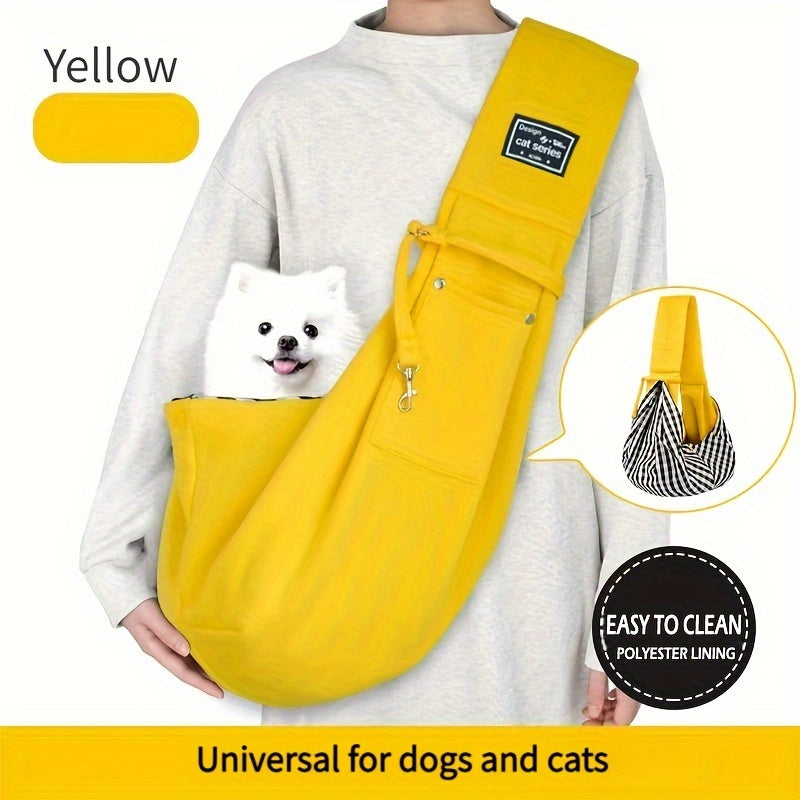 Premium Pet Sling Carrier - Soft, Breathable, and Comfortable Travel Companion for Dogs, Cats, Puppies, Kittens, and Small Animals - Ideal for Outdoor Adventures, Hiking, and Traveling