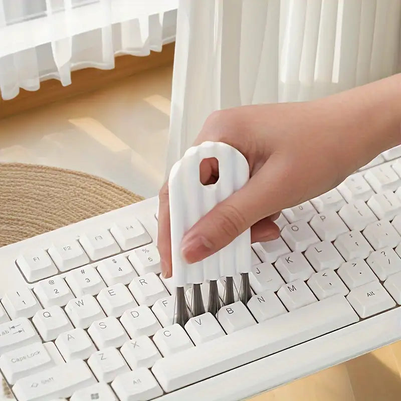 Multi-purpose plastic cleaning brush, handheld keyboard duster, no electricity required, living room