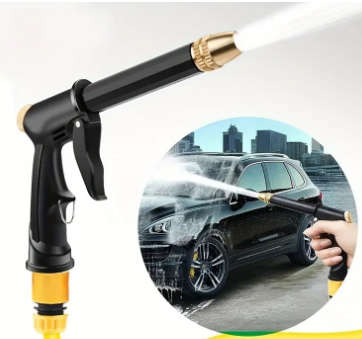1pc High-Pressure Hose Nozzle Sprayer with Adjustable Metal Nozzle & Ergonomic Trigger