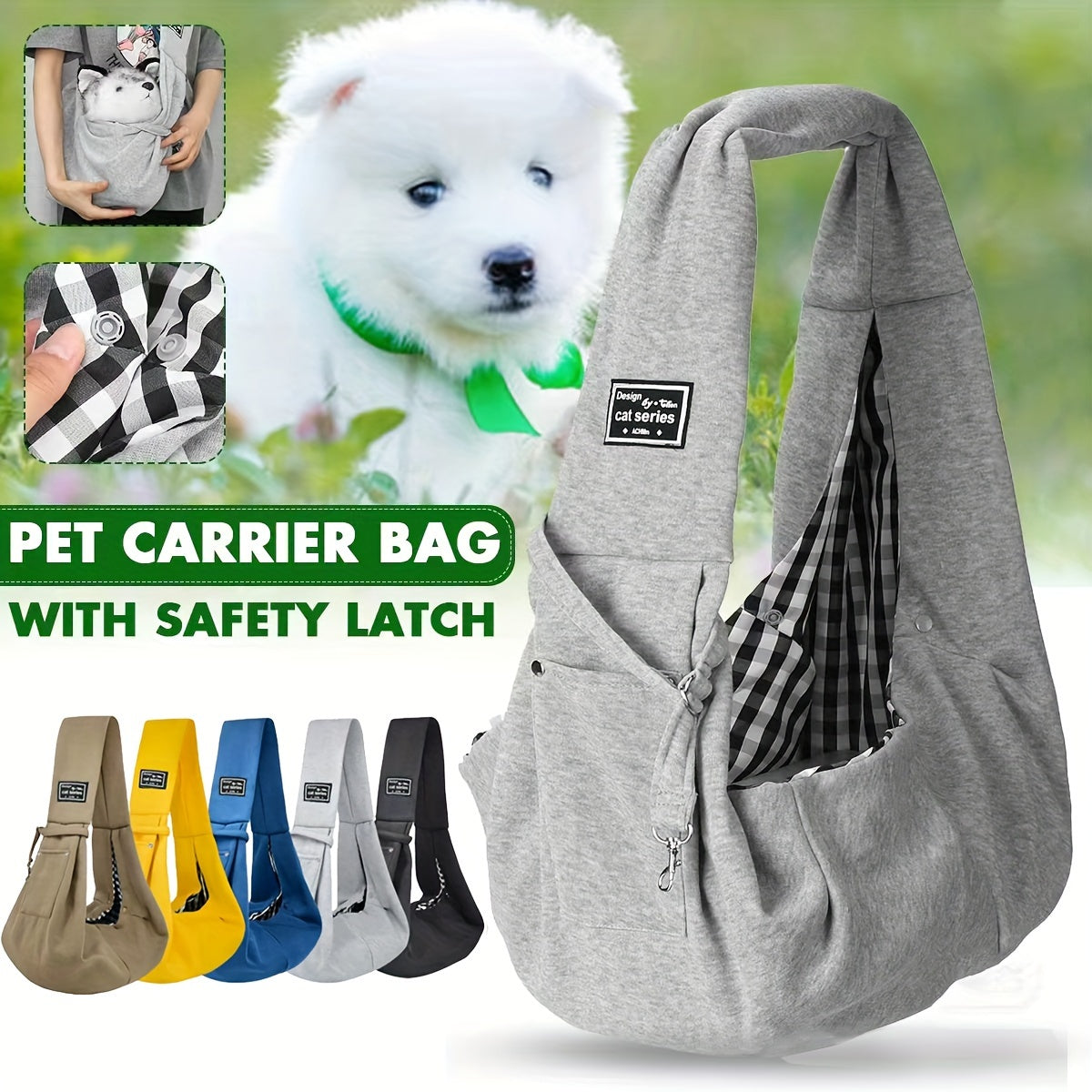 Premium Pet Sling Carrier - Soft, Breathable, and Comfortable Travel Companion for Dogs, Cats, Puppies, Kittens, and Small Animals - Ideal for Outdoor Adventures, Hiking, and Traveling
