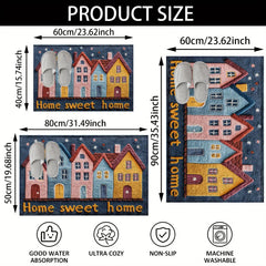 Large Housewarming Welcome Mat Non Slip Soft Polyester