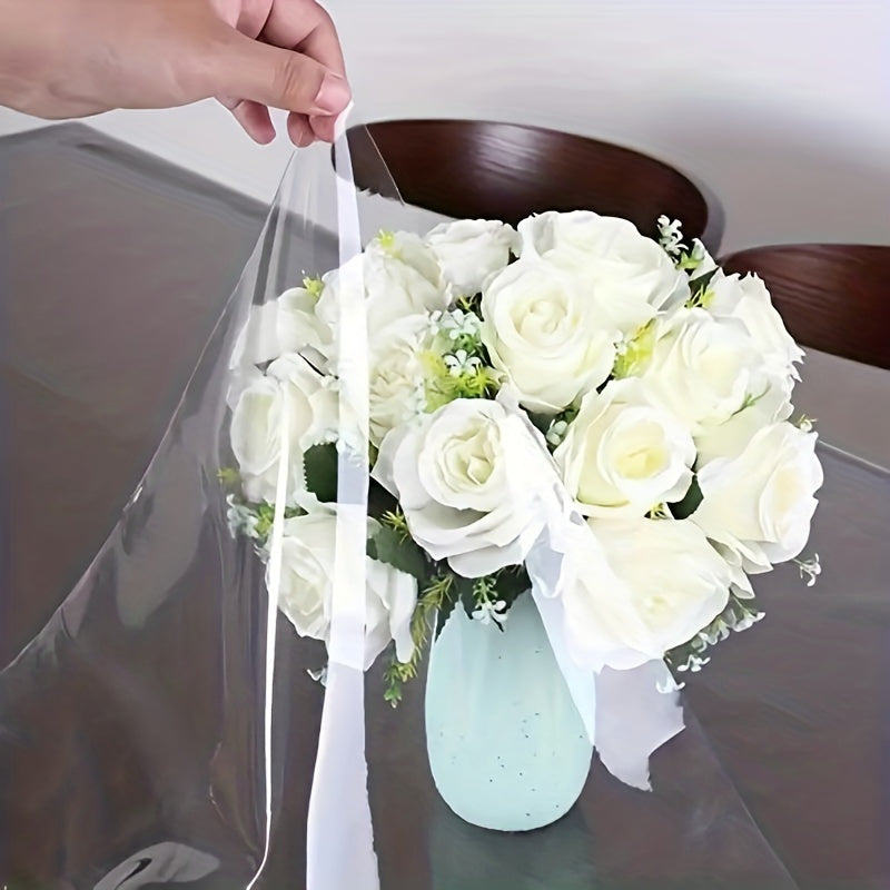 1 piece, tablecloth, desk protector, desk ink absorber, clear plastic desk protector, PVC transparent top cover surface protection, waterproof and scratch-resistant desk cover, home decoration