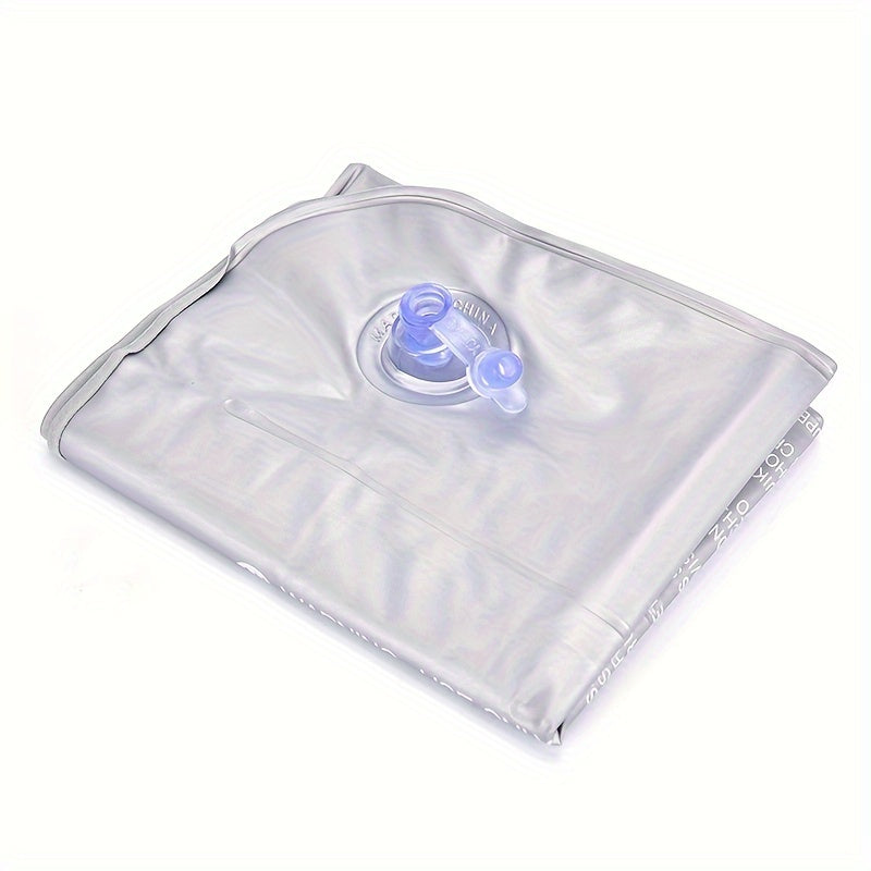 Compact portable inflatable pillow 18.75x11.75 inches - soft, foldable design for travel and home use, easy to inflate, snap closure