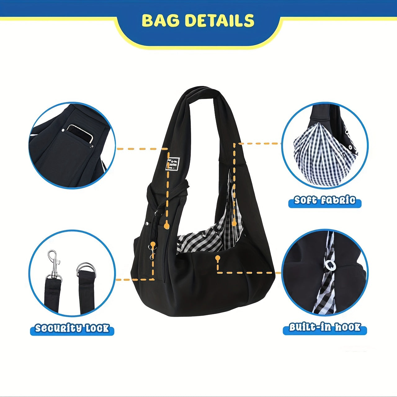 Premium Pet Sling Carrier - Soft, Breathable, and Comfortable Travel Companion for Dogs, Cats, Puppies, Kittens, and Small Animals - Ideal for Outdoor Adventures, Hiking, and Traveling