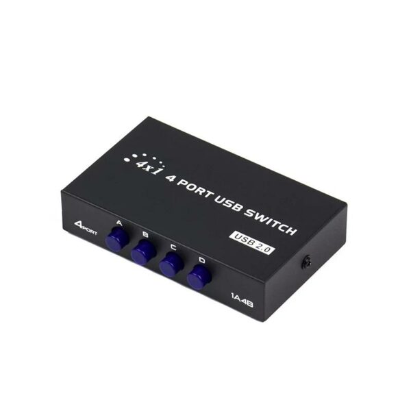 1A4B 4 Ports USB 2.0 Sharing Switch Adapter Box For PC Scanner