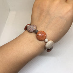 Natural Coral Stone Beads & Choker Necklace Genuine Coral Gemstone for Beach Vacation Year Round Wear / Natural Bead Chain (No Coating) Casual to Dressy Style