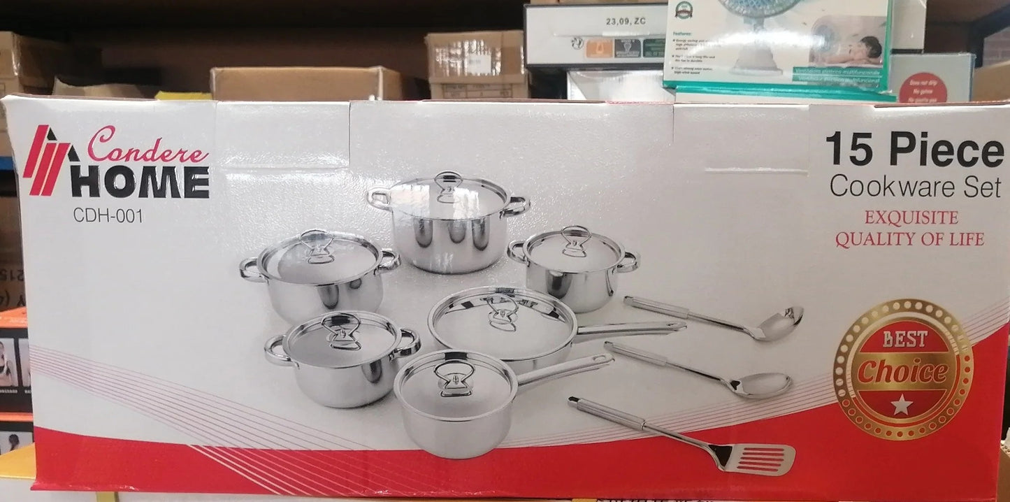 15 piece cooking tool pot set