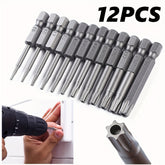 Hexagonal Shank Hollow Plum Blossom Drill Bit Set High Hardness Star Shaped Strong Magnetic Screwdriver Bits
