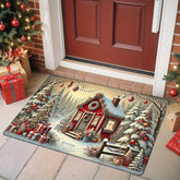 Christmas Holiday Velvet Door Mat 1.19Cm Thick Non