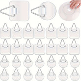 30pcs Heavy Duty Self Adhesive Picture Hooks No Drill Installation Damage Free Hanging for Photos Posters Frames Cabinets Durable Plastic Construction Magnetic Hook For Wall Adhesive Wall Hook Hook For Wall Picture Hanging Hook
