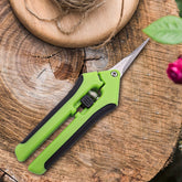 1pc Heavy Duty Stainless Steel Professional Garden Pruning Shears with Non Slip Lime Green & Black Handle Sharp Straight Blade Trimmer for Branches Shrubs Hedges Roses Clematis Ideal for Home Garden Greenhouse Landscaping (