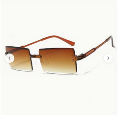 Chic Rimless Square Fashion Glasses - Trendy Transparent Fashion Eyewear for & Street Style for daily