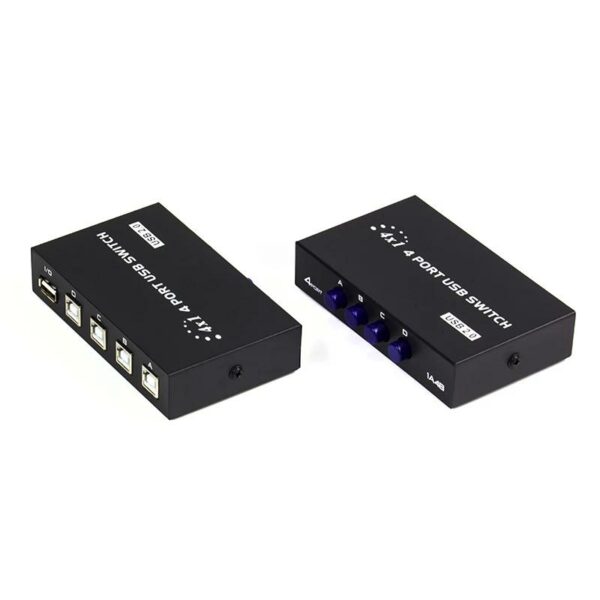 1A4B 4 Ports USB 2.0 Sharing Switch Adapter Box For PC Scanner