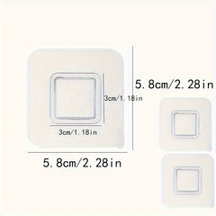 4/8/16pcs Modern Clear Plastic Wall Hooks Waterproof Adhesive Bathroom & Kitchen Hooks No Drill Installation Space Saving Design for Shower Mirror Phone Holder Minimalist Style Durable Plastic Storage Hooks Utility Hooks