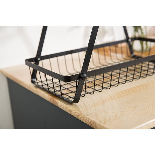 Tier Iron Fruit Storage Cart Metal Iron,Wood | Modern Houseware Fruit And Vegetables Rack