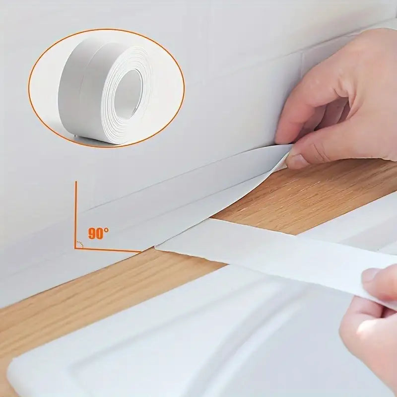 1 roll 1 meter waterproof white self