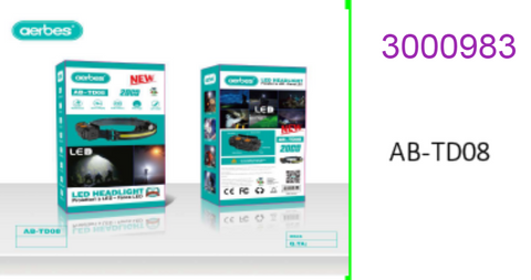 Aerbes USB Rechargeable Dual Light COB + LED Motion Sensor Headlamp 2000mah Battery