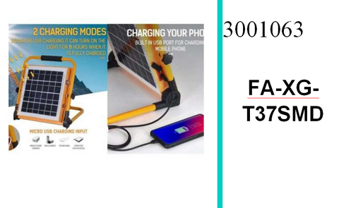 Rechargeable Solar Powered Loadshedding Work Light