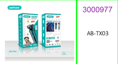 Aerbes 5W Rechargeable 3 Heads Shaver