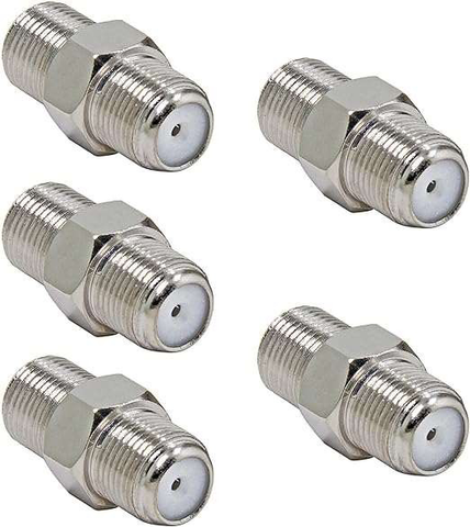 Coax Coupler Female to Female, RG6 F Coaxial Cable Connector, RFAdapter Barrel Adapter for TV Antenna 100 Pieces