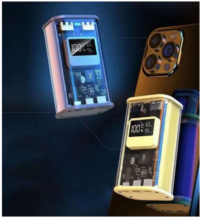 Treqa Transparent Power Bank With PD Charge 4 IN 1 10000Mah